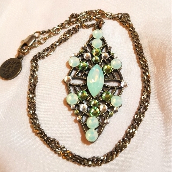 ANNE KOPLIK DESIGNS green crystals necklace - Picture 6 of 6